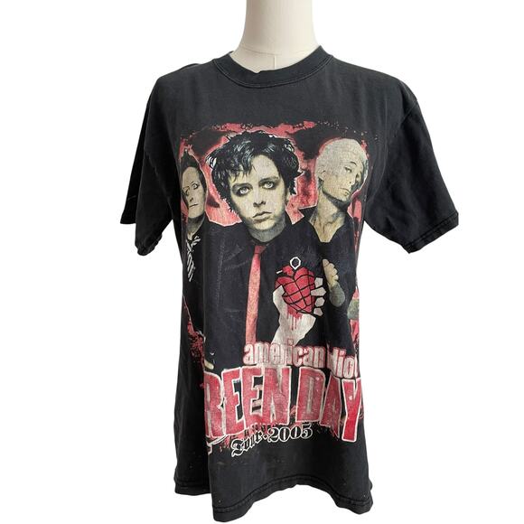 VTG Green‎ Day Shirt American Idiot Concert Tour 2005 M Punk Rock 2000s Music - Picture 3 of 7